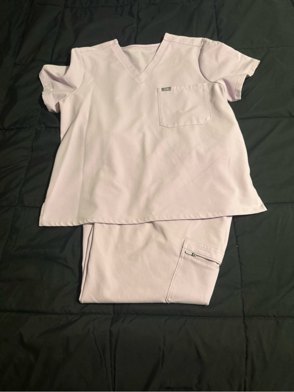 Figs Lavender Haze Scrub Top and Jogger Set